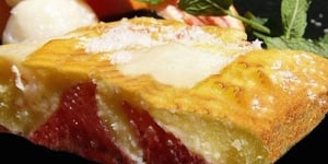 Photo de la Recette: CLAFOUTIS AUX LITCHIS ET AUX PAMPLEMOUSSES