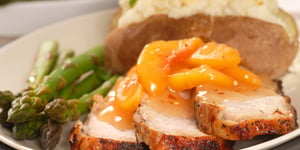 Rôti de Veau aux Pêches