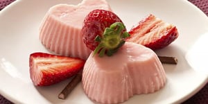 Coeurs de Panna Cotta à la Fraise