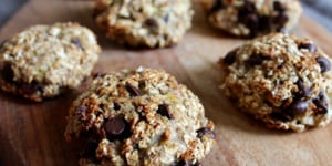 Cookies aux Flocons D’avoine, Banane et Chocolat Noir