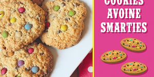 Photo de la Recette: COOKIES D'AVOINE AUX SMARTIES