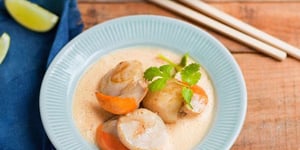 Photo de la Recette: Coquilles Saint-Jacques au Lait de Coco Façon Thaïe