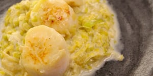 Photo de la Recette: Coquilles St Jacques et leur Fondue de Poireaux