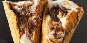 Cornet de Guimauve et de Chocolat sur la Braise