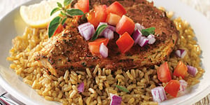 Photo de la Recette: Côtelettes de Porc et Riz à la Grecque