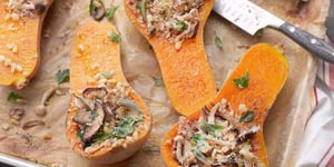 Photo de la Recette: Courge Delicata Fourrée aux Champignons