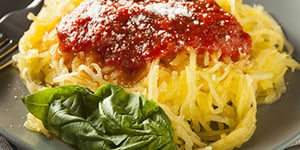 Photo de la Recette: Courge Spaghetti Sauce Diavolo