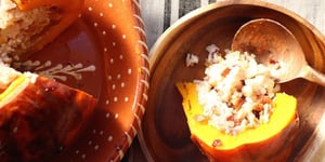 Photo de la Recette: Courge (potimarron) Farcie au Riz et Fruits Secs: Ghapama (Arménie)