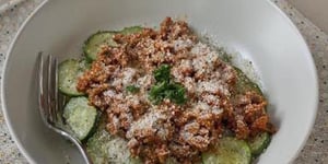 Photo de la Recette: Courgettes Bolognaises
