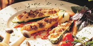 Photo de la Recette: Courgettes Farcies à la Saucisse Italienne