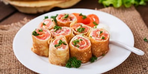 Photo de la Recette: Crêpes au Saumon Fumé