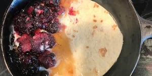 Photo de la Recette: Crêpes aux Fruits Crème et Sirop D'érable