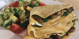 Crêpes-repas à la Farine de Pois Chiches