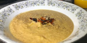 Crème de Chou-fleur, Poivrons et Curcuma
