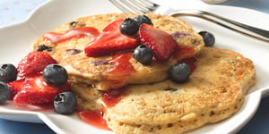 Photo de la Recette: Crêpes aux Bleuets et au Son Fibre 1*