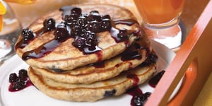Photo de la Recette: CRÊPES AUX BLEUETS ET GRAINES DE LIN