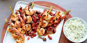 Crevettes BBQ avec Chutney aux Prunes