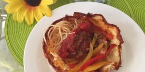 Croûte Fromagée et Spaghetti aux Légumes