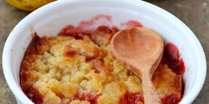 Photo de la Recette: Crumble Framboises Pommes Poires