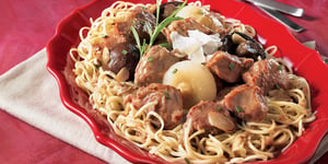 CUBES DE VEAU AUX CHAMPIGNONS PORTOBELLOS À LA MIJOTEUSE