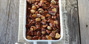 Photo de la Recette: CUBES DE VEAU DE LAIT DU QUÉBEC, STYLE BOURGUIGNON