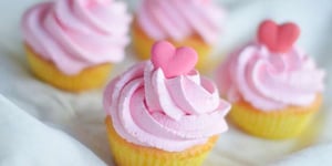 Cupcake Vanille de la Saint-Valentin