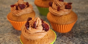 Photo de la Recette: Cupcakes Chocolat & Cramberries Sans Gluten