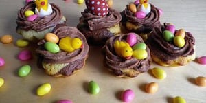 Photo de la Recette: Cupcakes de Pâques aux Trois Chocolats