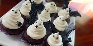 Photo de la Recette: Cupcakes D'Halloween Fantômes