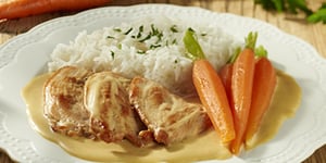 ESCALOPES DE DINDE À LA MOUTARDE