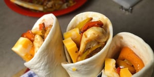 Photo de la Recette: Fajitas Poulet Légumes Fromage