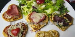 Photo de la Recette: Farandole de Minis Pizza en ♥♥♥