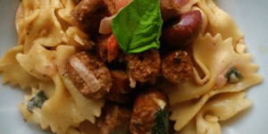 Farfalles à la Saucisse D'agneau & au Citron