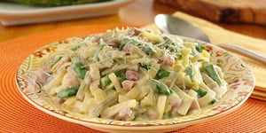 Photo de la Recette: Fettuccine avec Jambon et Asperges