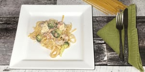 Photo de la Recette: Fettuccine Poulet Bacon Sauce Alfredo