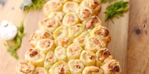 Feuilleté Saumon Aneth Fromage Frais (en forme de sapin)