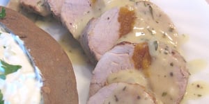 Filet de Porc aux Abricots, Sauce Dijon, Crème et Érable