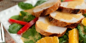 Photo de la Recette: Filet de Porc aux Agrumes avec Salade d'épinards