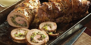 Filet de Porc Farci à la Mayonnaise à L'ail Grillé