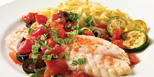 Photo de la Recette: Filet de Sébaste aux Tomates et aux Olives