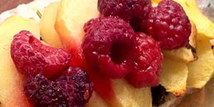 Photo de la Recette: FILET DE TRUITE AUX POMMES ET AUX FRAMBOISES