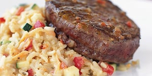 Filet Mignon avec Risotto Crémeux