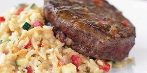 Photo de la Recette: Filet Mignon avec Risotto Crémeux