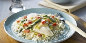 Photo de la Recette: Filets de Sole Sauce au Citron et à L’asperge
