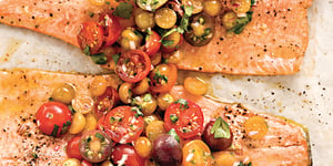 Photo de la Recette: Filets de Truite et Salsa aux Tomates et aux Cerises de Terre