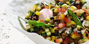 Photo de la Recette: FINE RATATOUILLE AU BASILIC