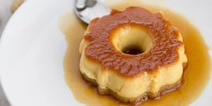Photo de la Recette: Flan au Beurre de Cacahuète et Caramel