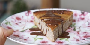 Photo de la Recette: Fondant Banane - Coco & Coulis de Chocolat {sans gluten ni lait}