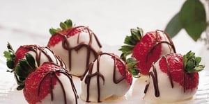 Photo de la Recette: Fraises Enrobées de Chocolat Blanc