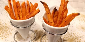 Photo de la Recette: FRITES DE PATATES DOUCES AVEC MAYONNAISE BBQ